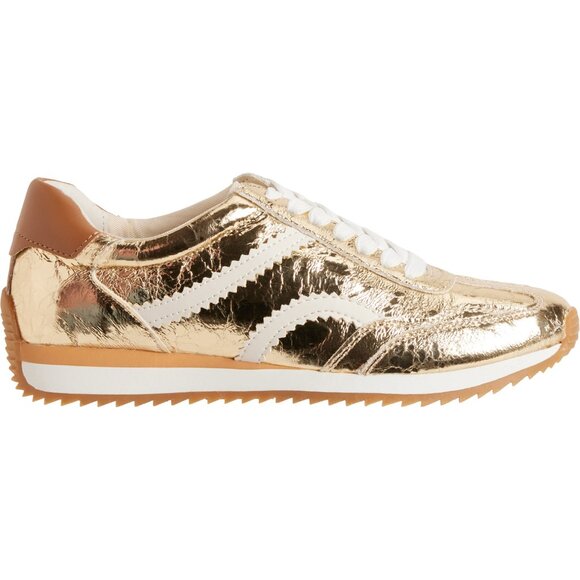 NEW Dolce Vita Emely Sneakers - Leather For Women in Gold Multi 6257S3 - Picture 4 of 7